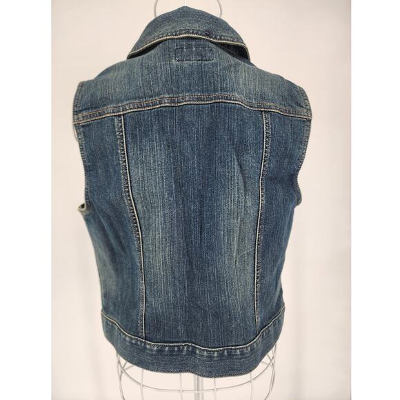 Loft Medium Wash Denim Vest Women's Size Medium - Picture 10 of 10